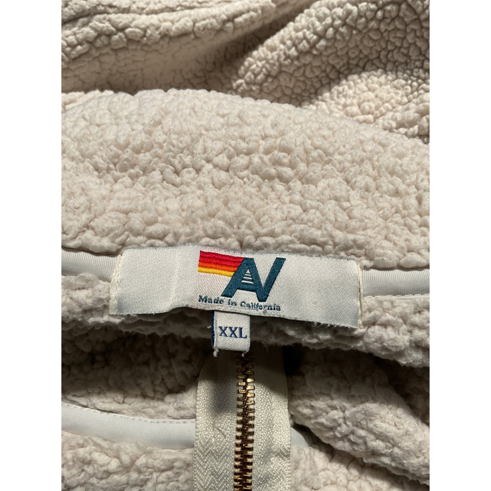 Aviator Nation Cozy Cream Teddy Half Zip Pullover Size XXL - Picture 4 of 5